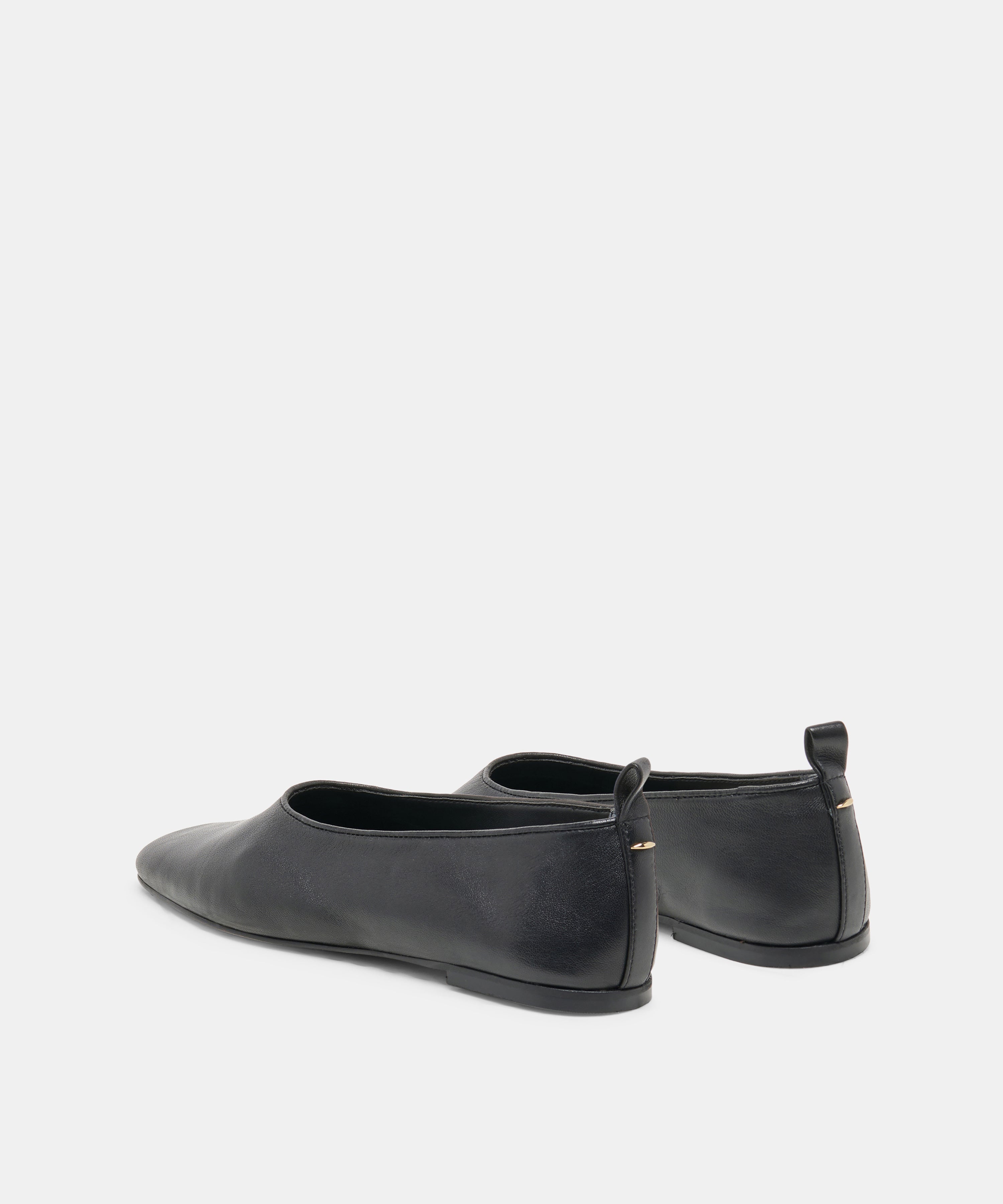 KORY BALLET FLATS BLACK LEATHER