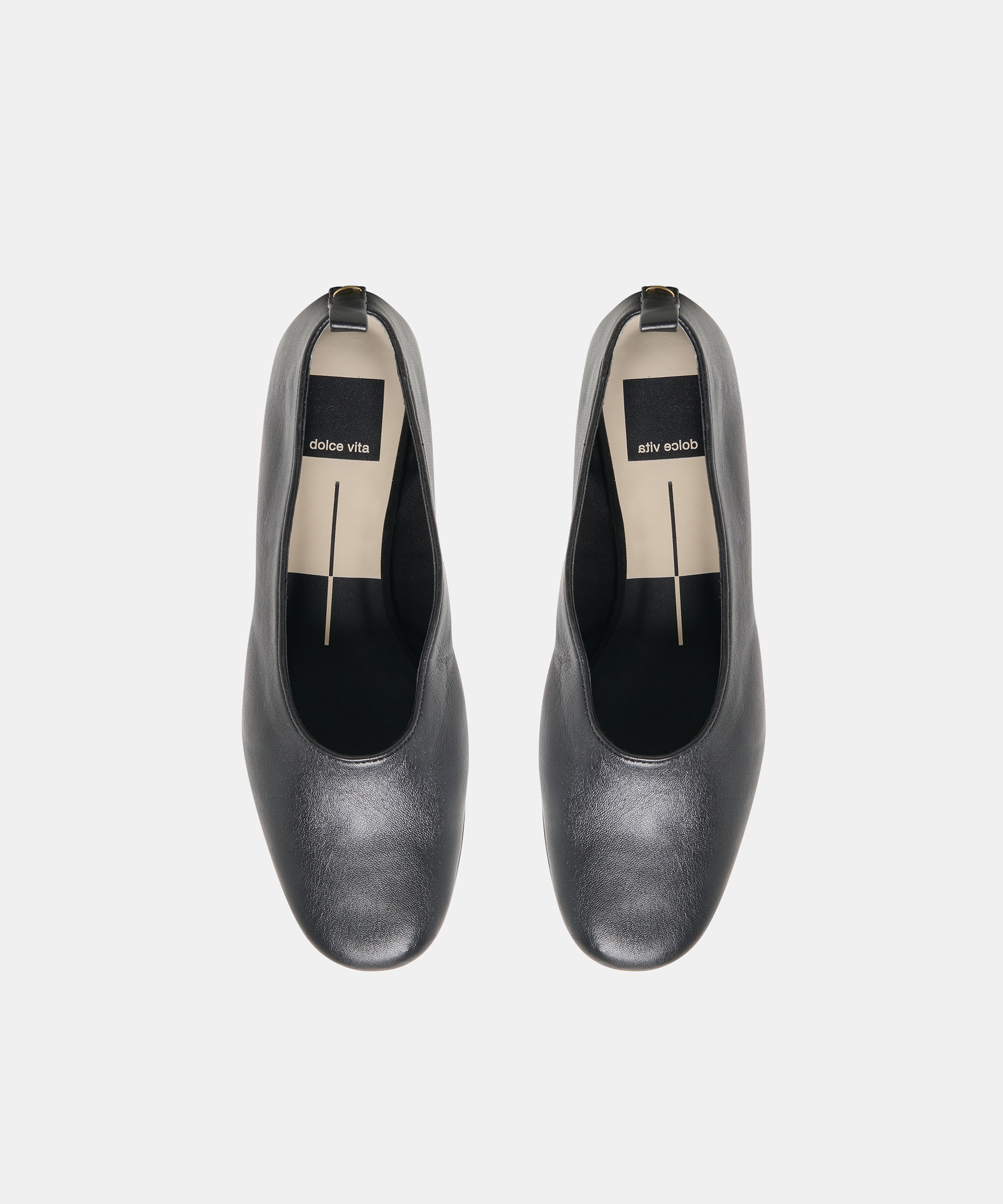 KORY BALLET FLATS BLACK LEATHER