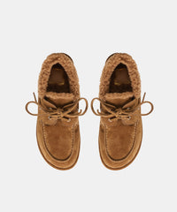 LAUNA FLATS BROWN SUEDE