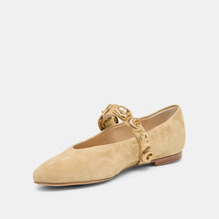 LOREE BALLET FLATS DESERT TAUPE SUEDE