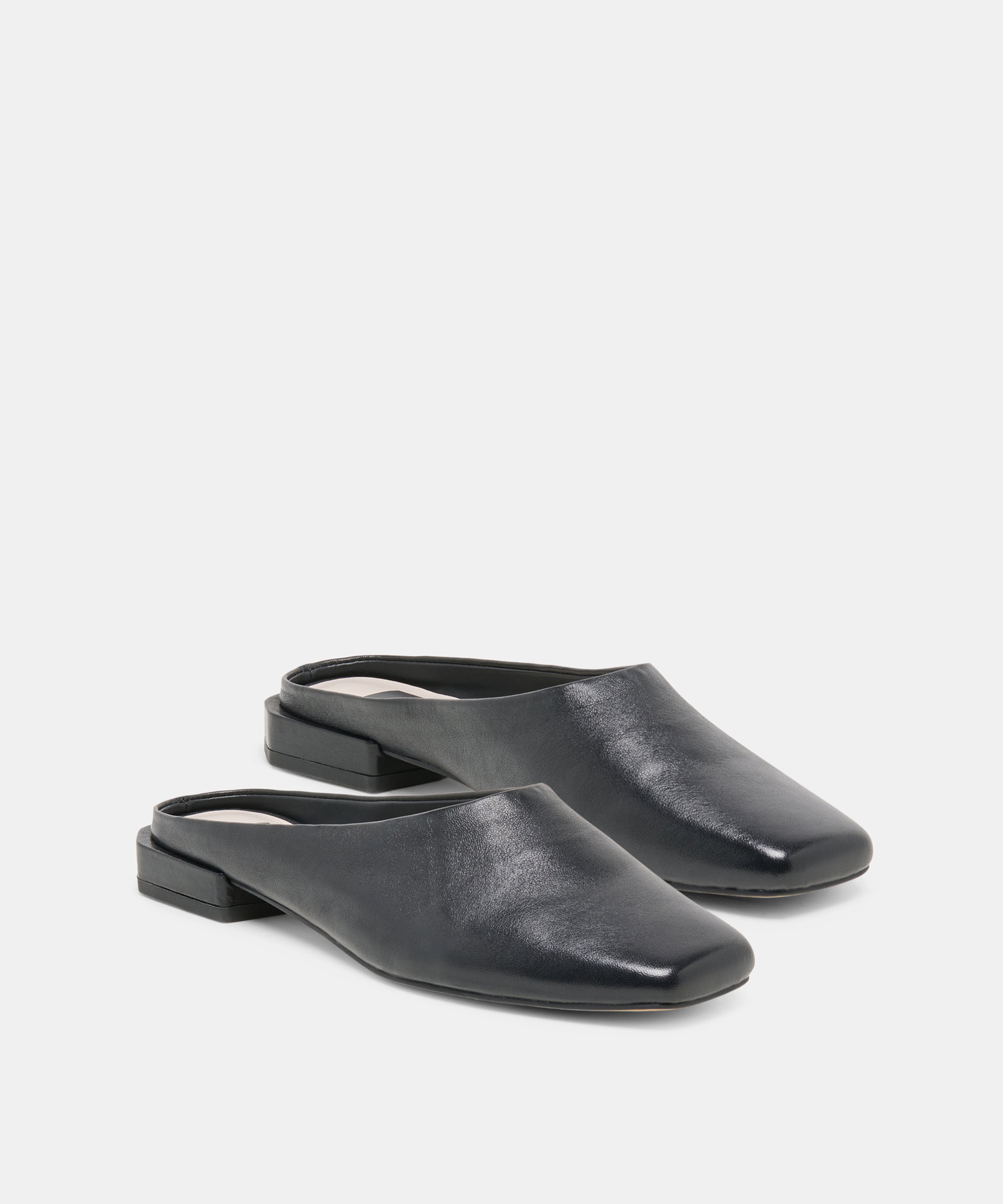 MACLYN FLATS BLACK LEATHER
