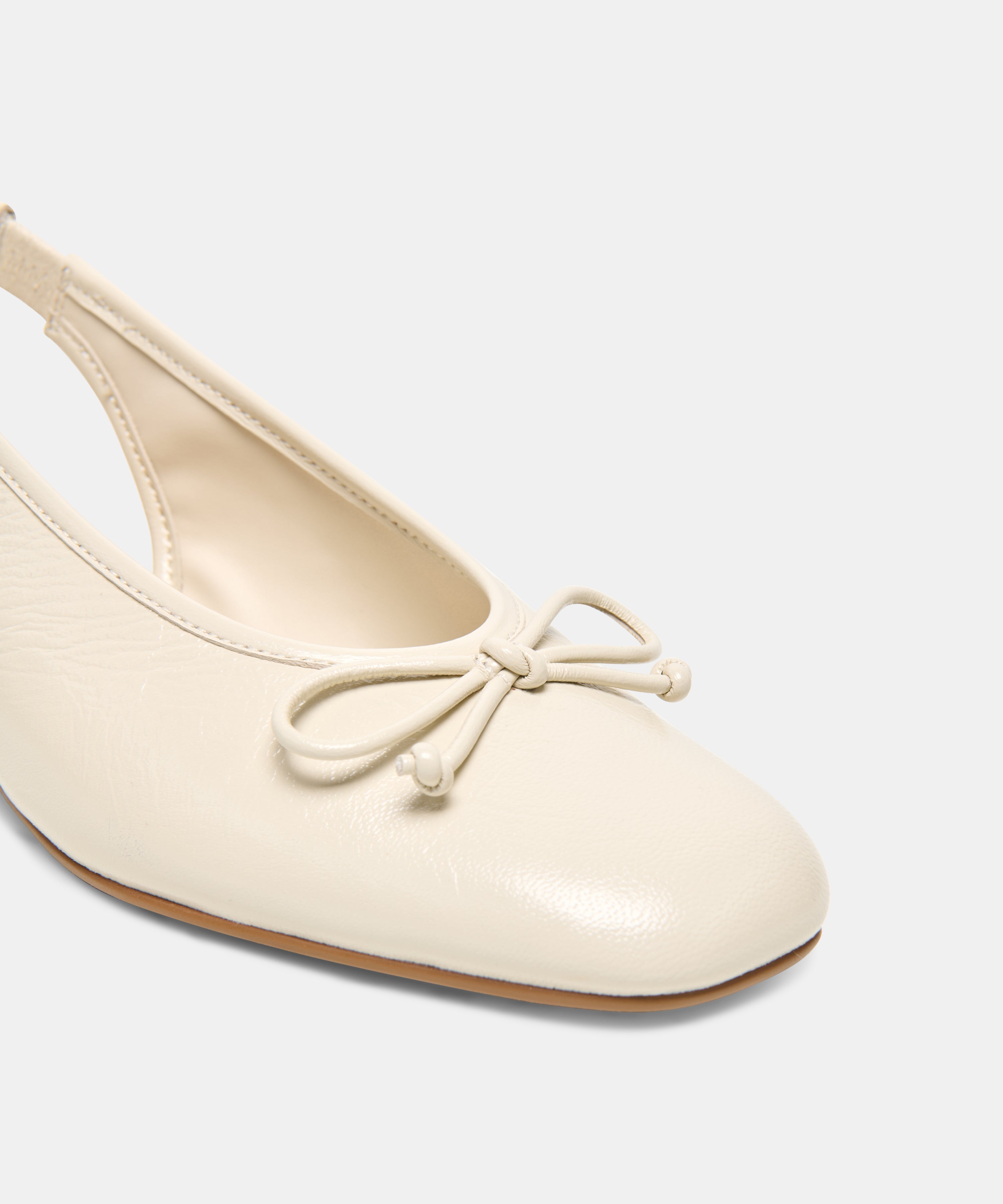 MARIEN MID HEELS IVORY LEATHER