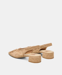 MARIEN MID HEELS LT BROWN SUEDE