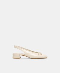 MARIEN MID HEELS IVORY LEATHER