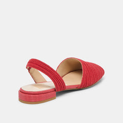 MARZY SANDALS RED RAFFIA