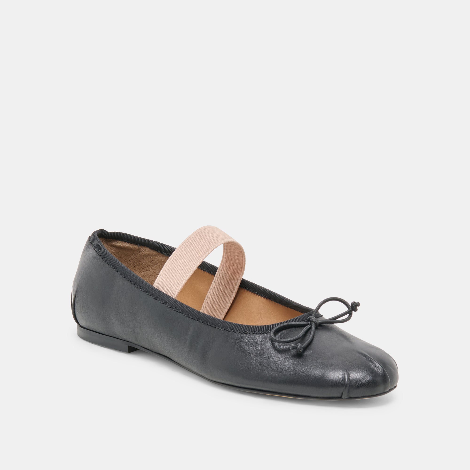 MAYVIS BALLET FLATS BLACK LEATHER