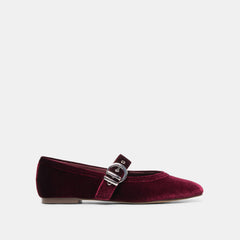MIKEL VELVET BALLET FLATS BORDEAUX VELVET