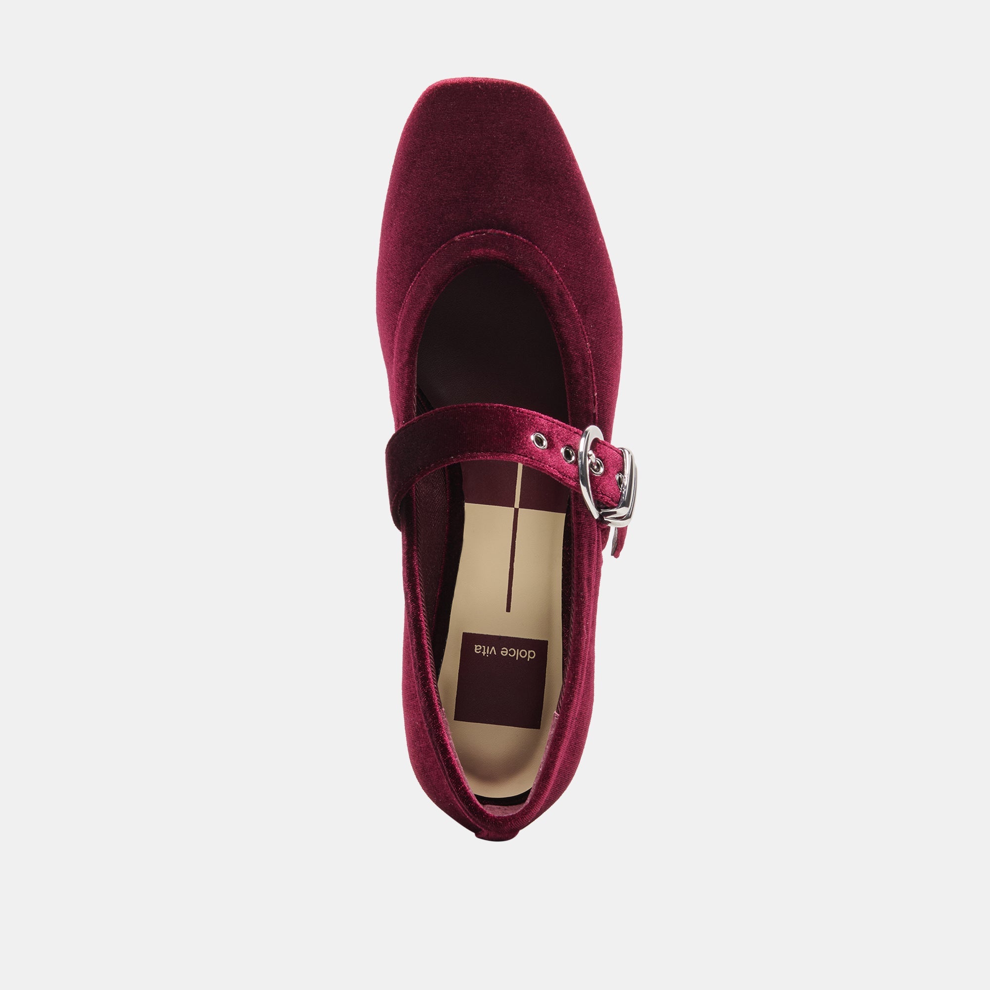 MIKEL VELVET BALLET FLATS BORDEAUX VELVET