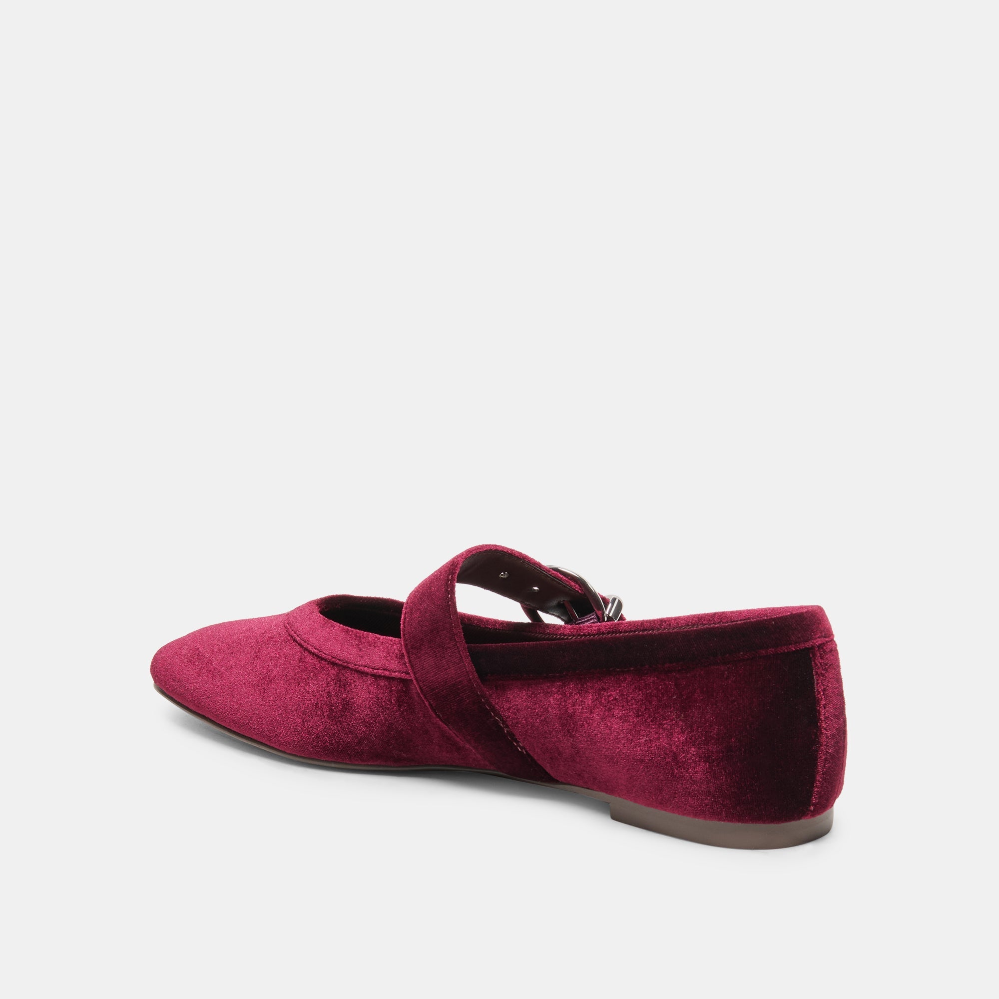 MIKEL VELVET BALLET FLATS BORDEAUX VELVET