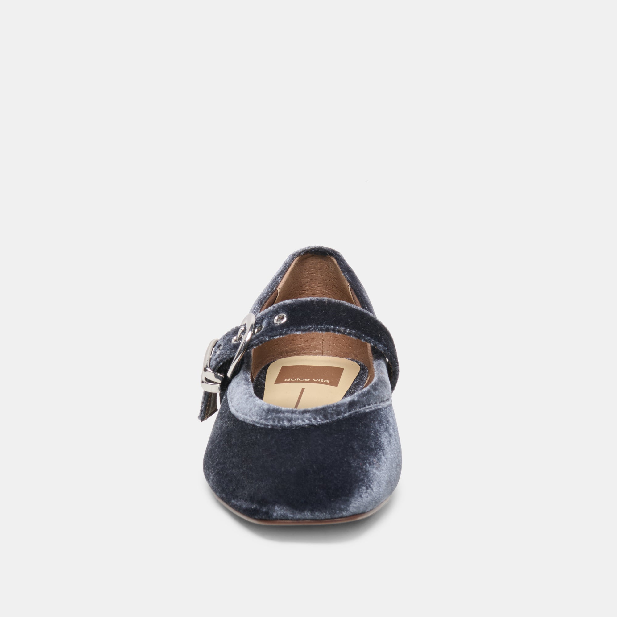 MIKEL VELVET BALLET FLATS NAVY VELVET