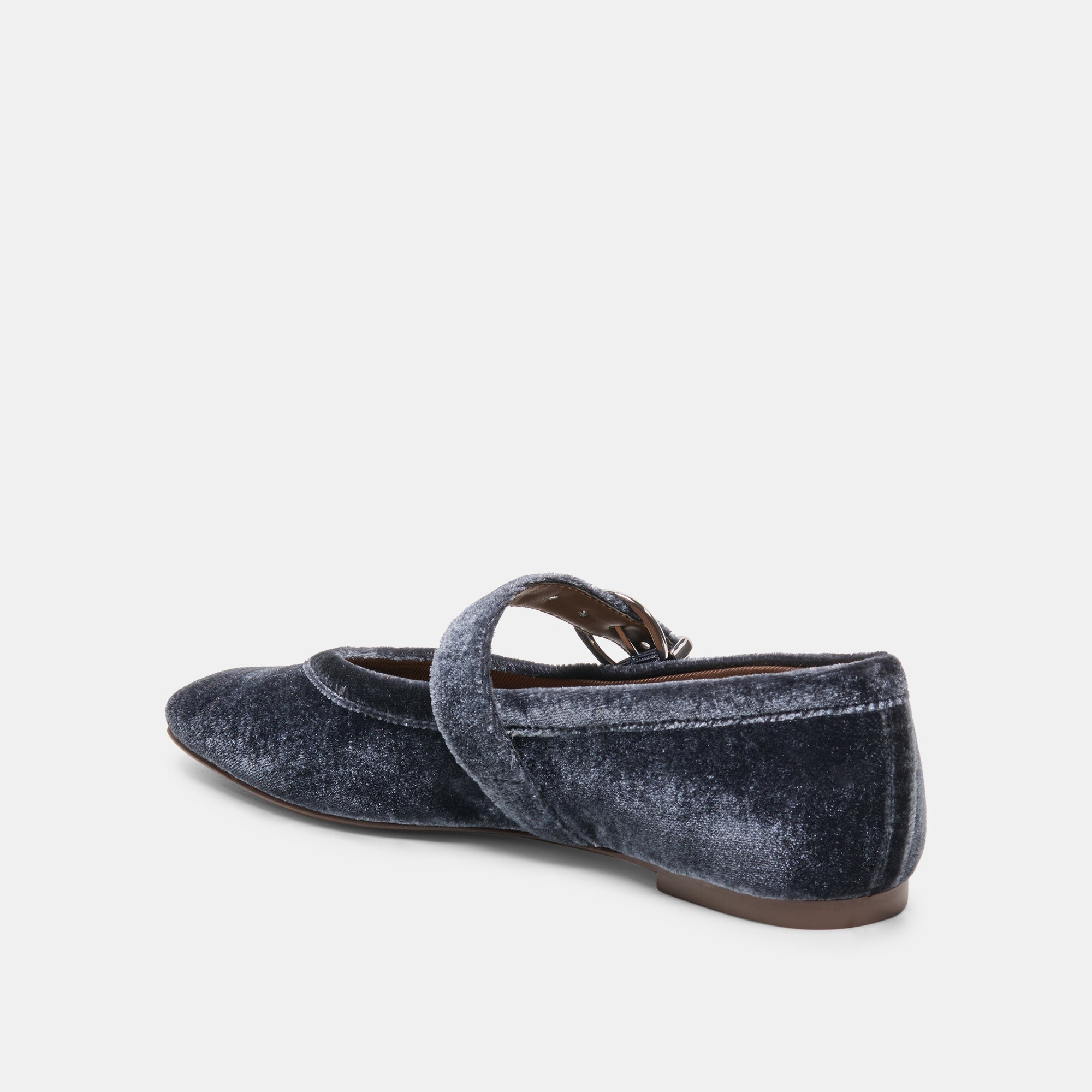 MIKEL VELVET BALLET FLATS NAVY VELVET