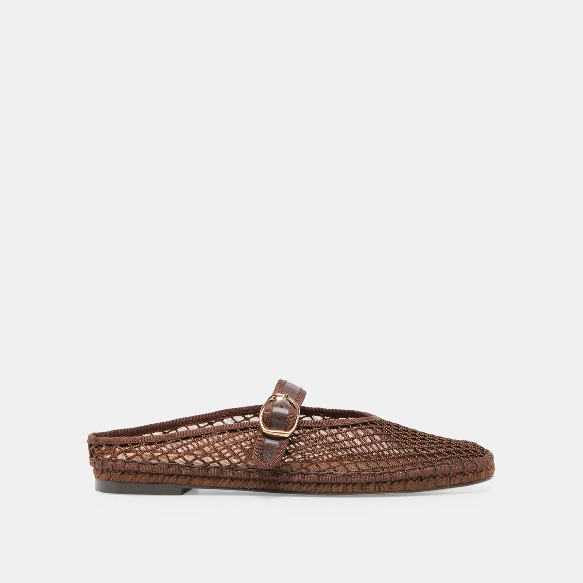 MILIE FLATS CHOCOLATE WOVEN MESH