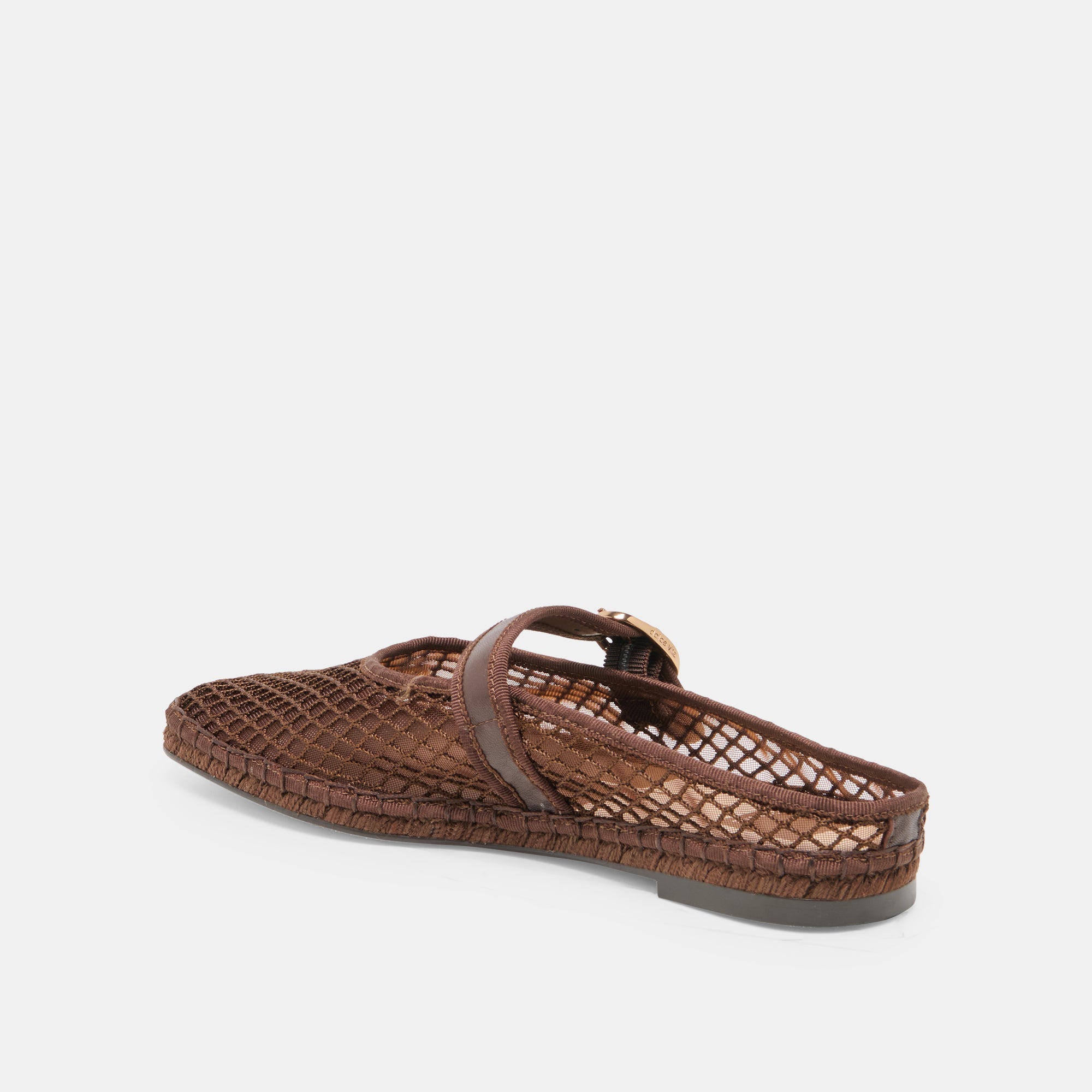 MILIE FLATS CHOCOLATE WOVEN MESH