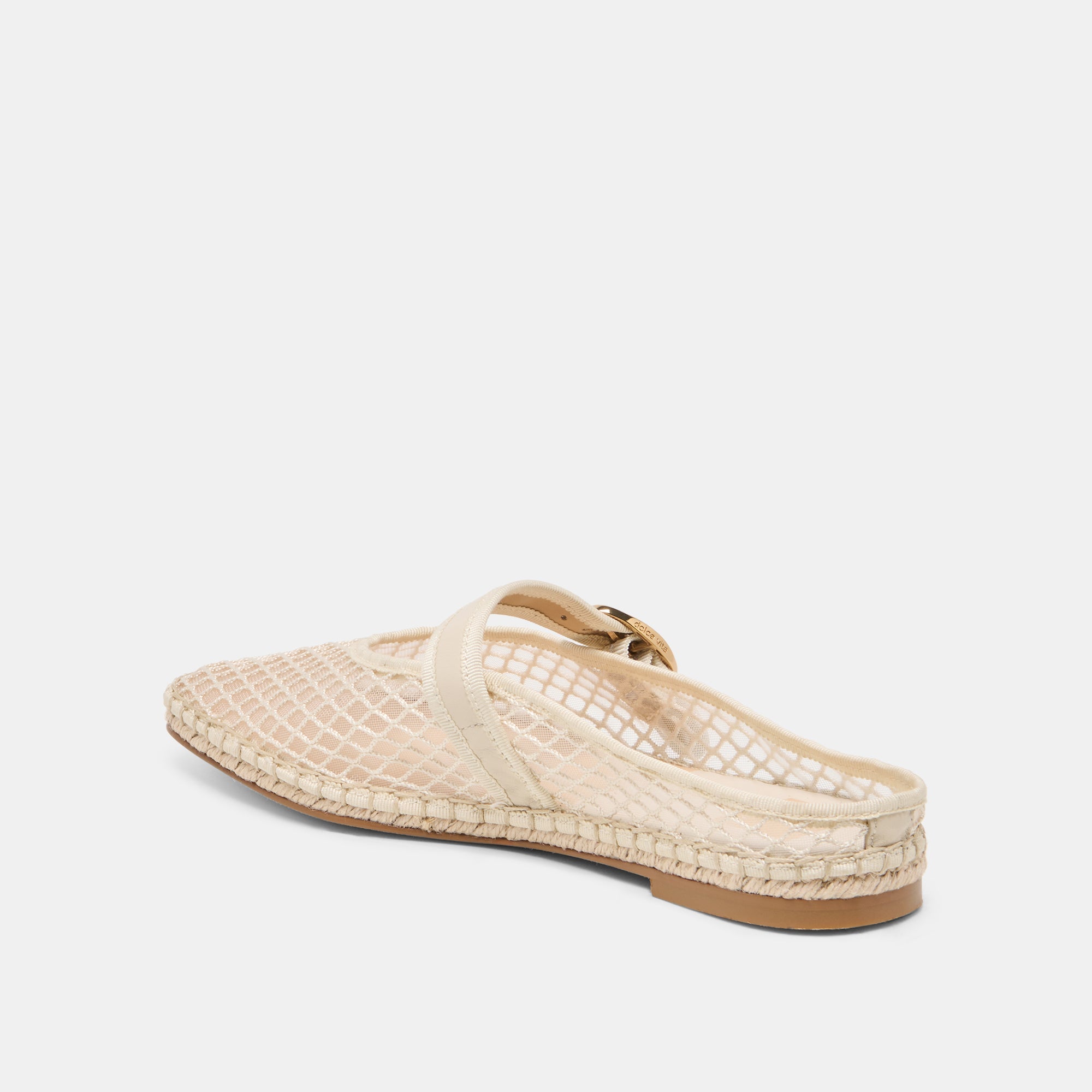 MILIE FLATS ECRU WOVEN MESH