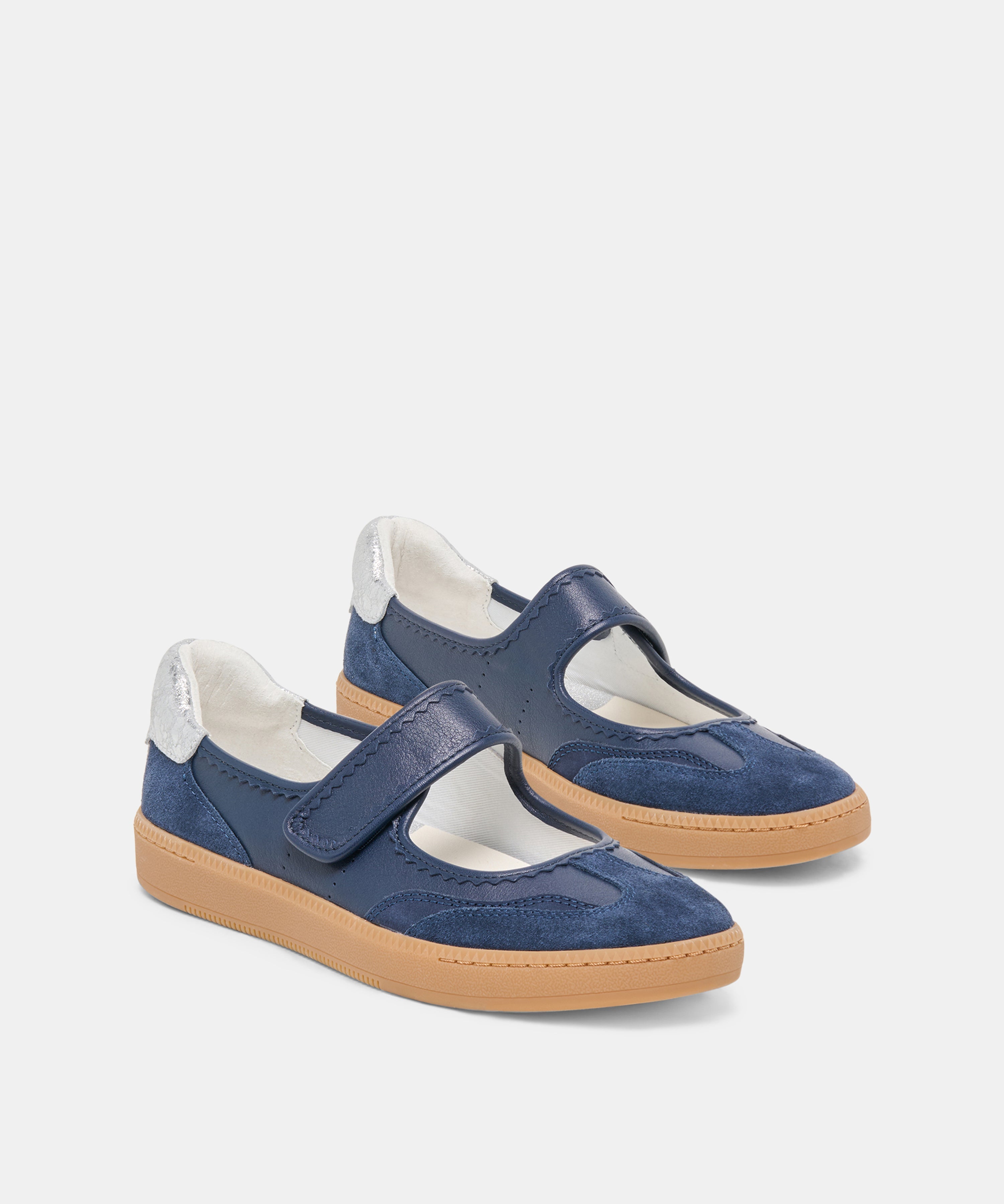NANET SNEAKERS DK NAVY LEATHER