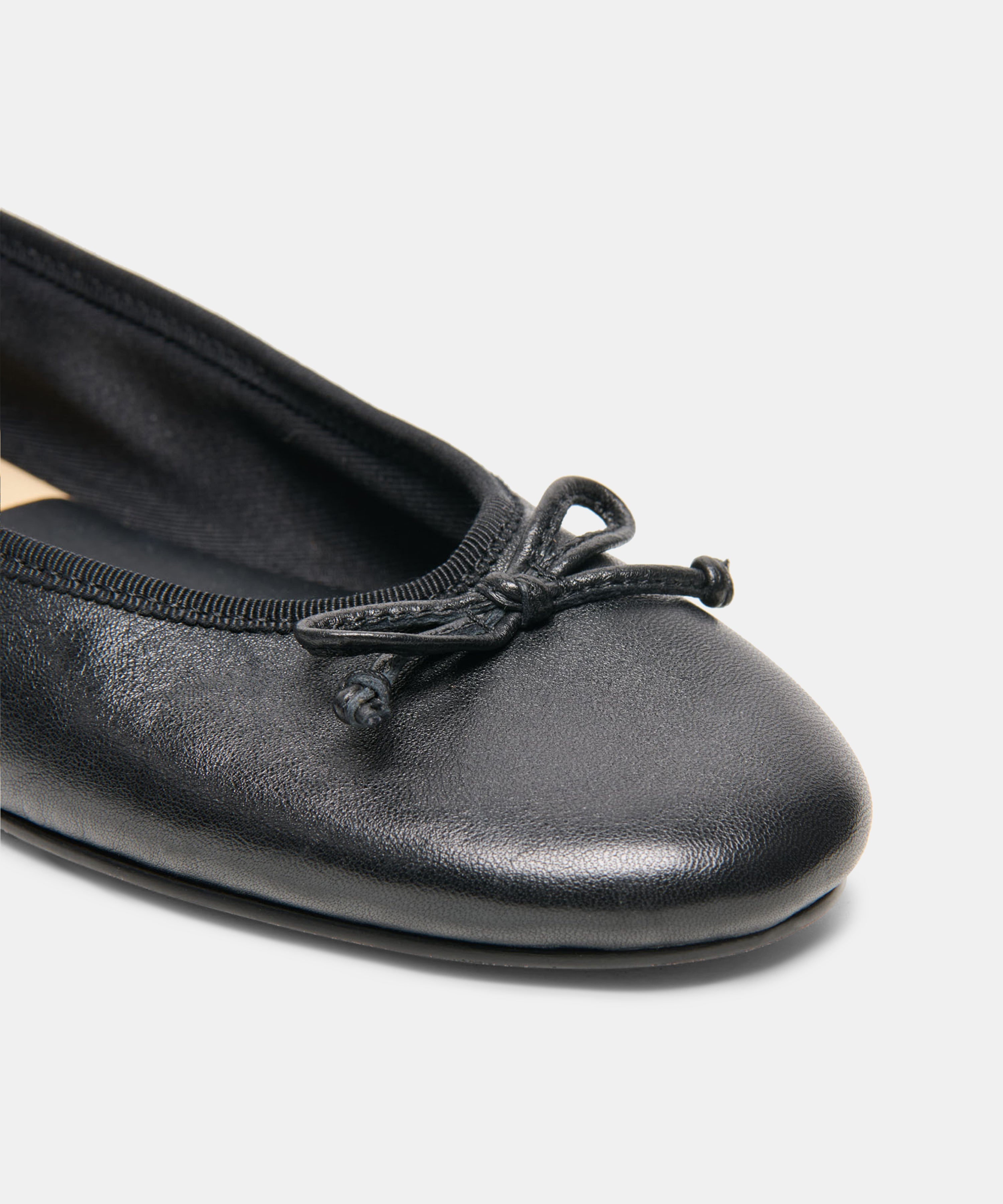 RITLA WIDE BALLET FLATS BLACK LEATHER