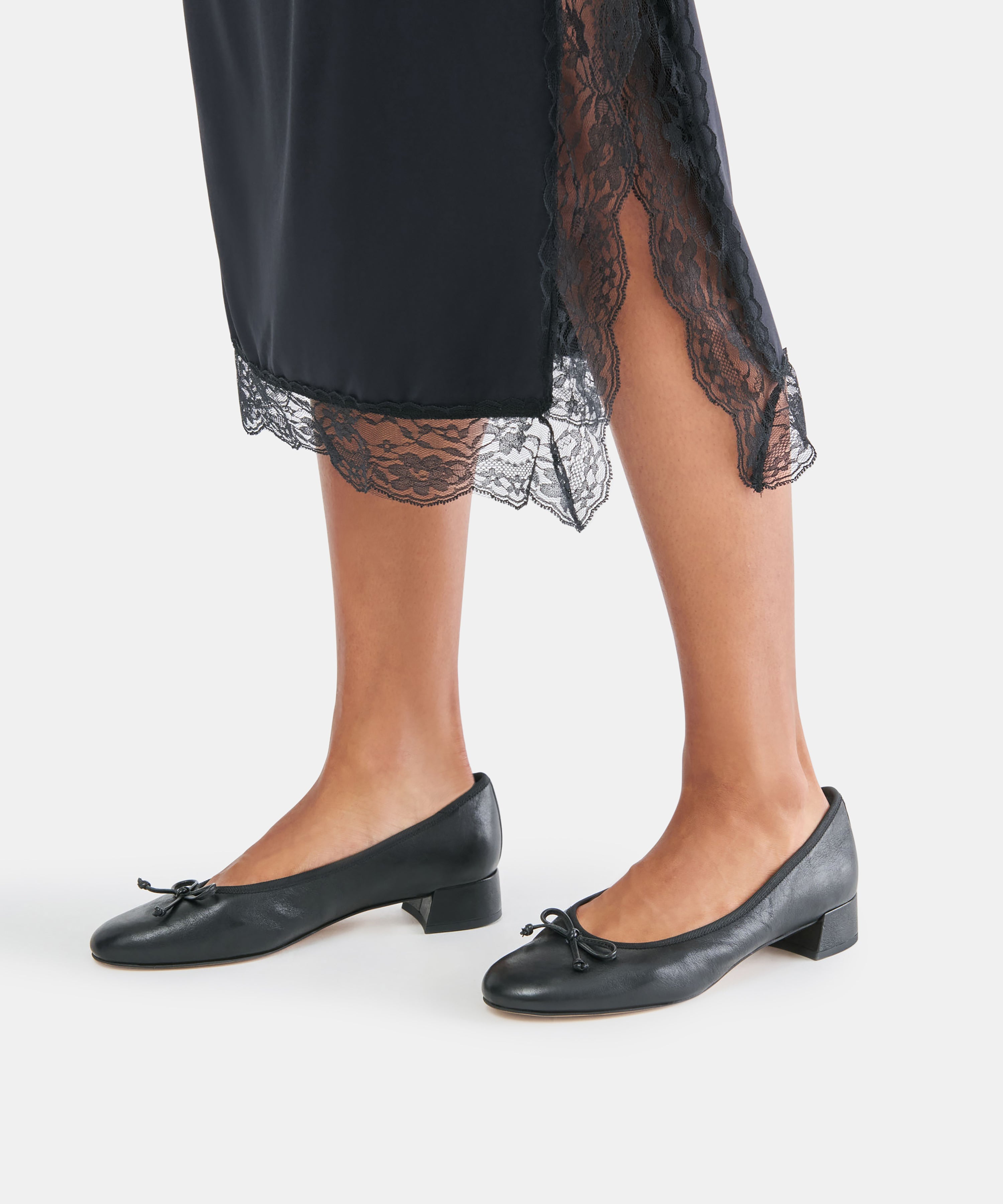 RITLA MID HEELS BLACK LEATHER