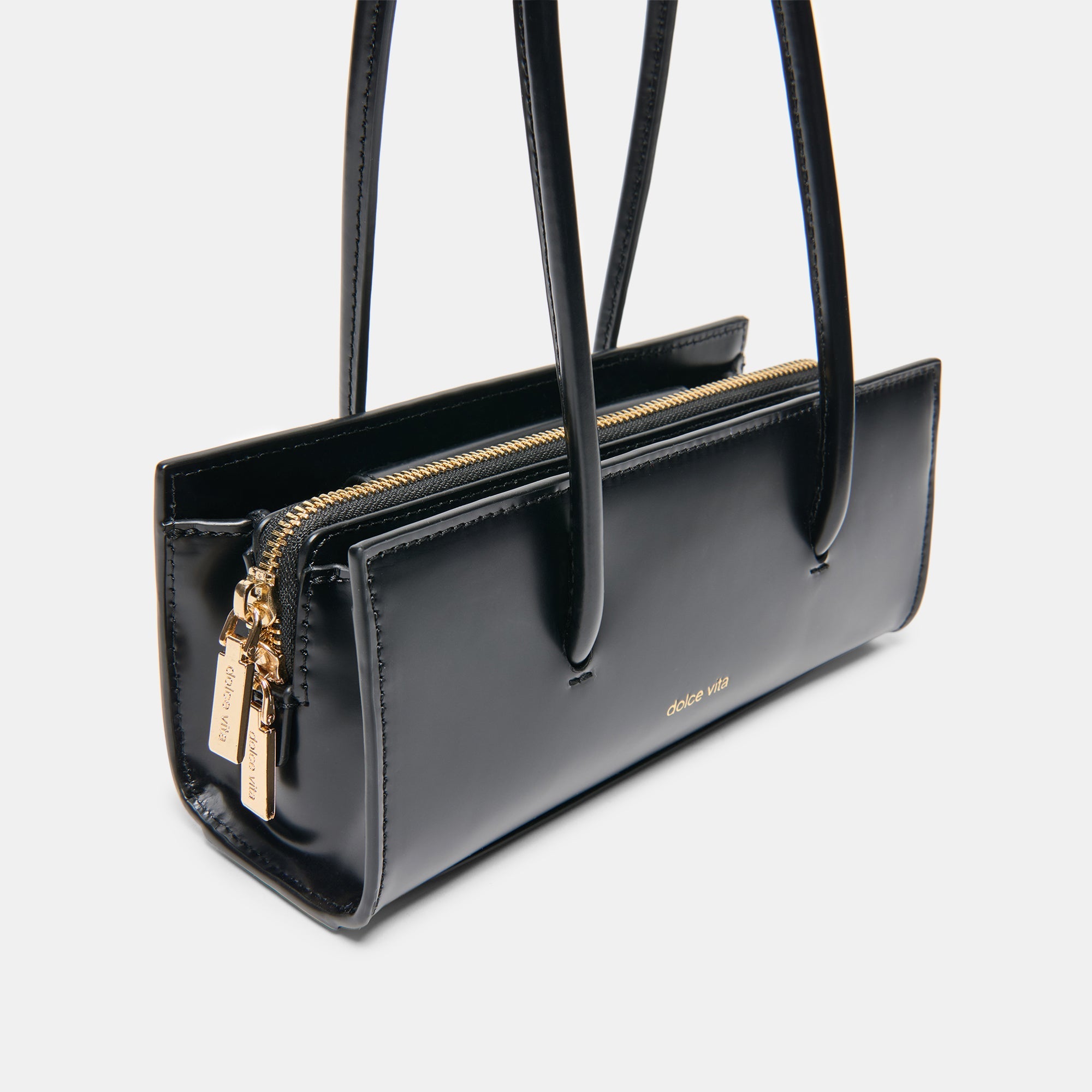 BESTIE HANDBAG BLACK LEATHER