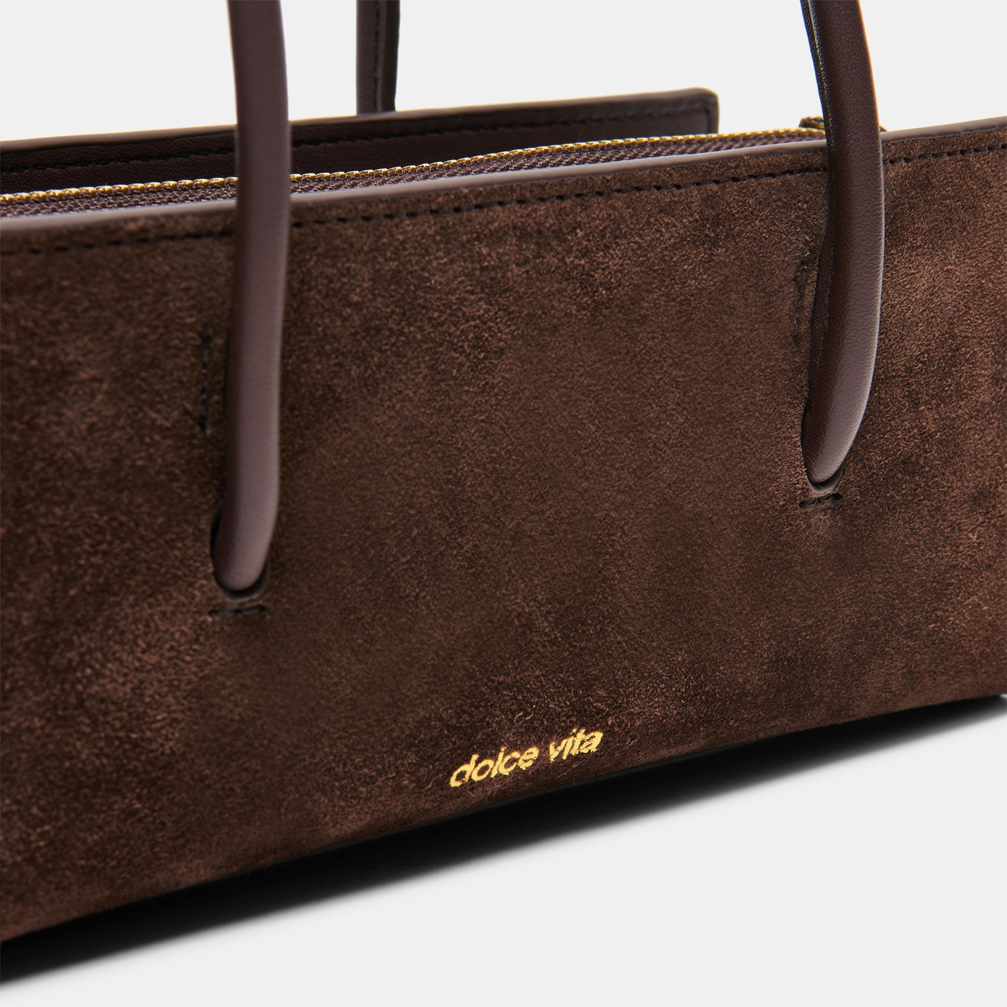 BESTIE HANDBAG ESPRESSO SUEDE
