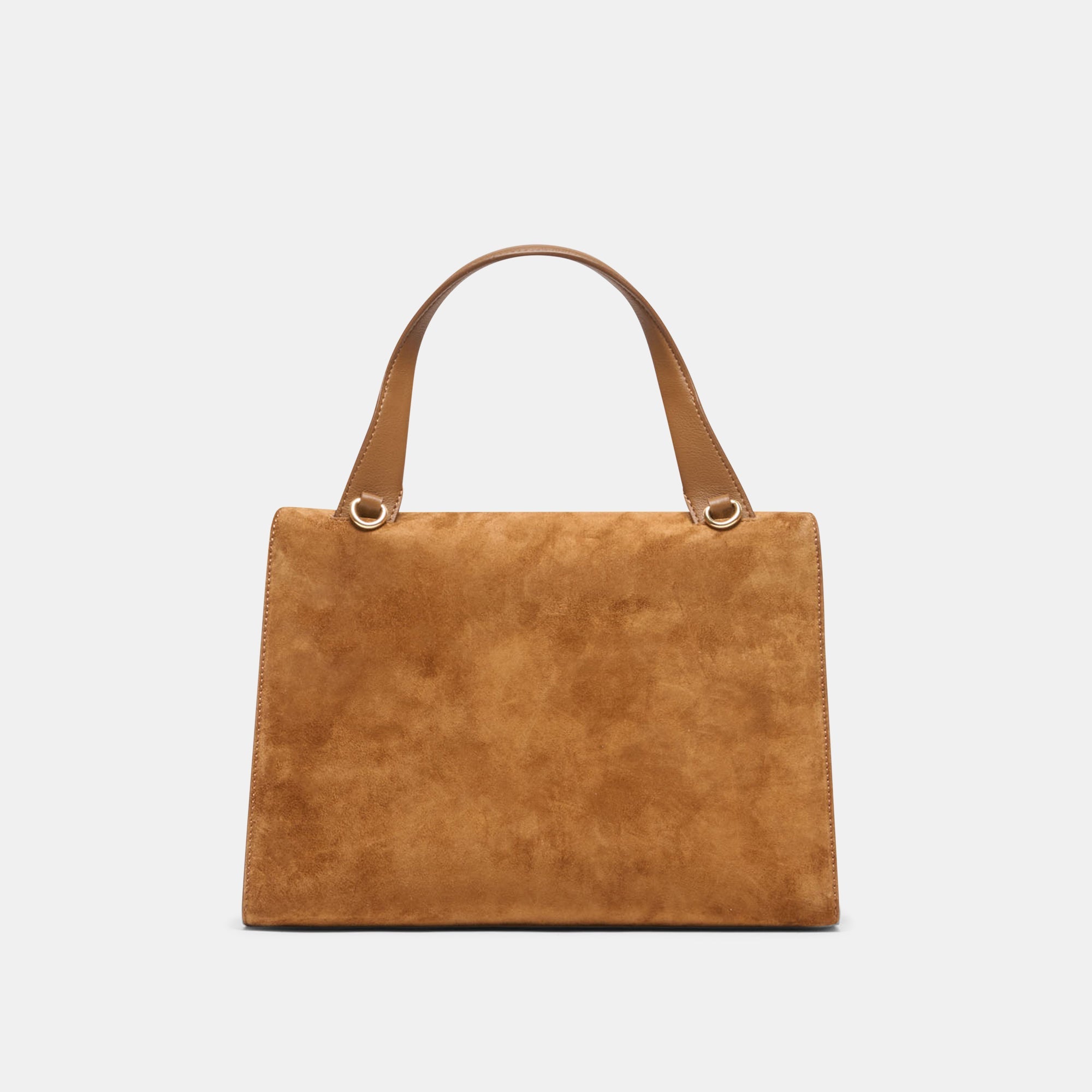 BORGO HANDBAG DARK TAN SUEDE