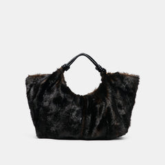 LILEE TOTE ESPRESSO FAUX FUR
