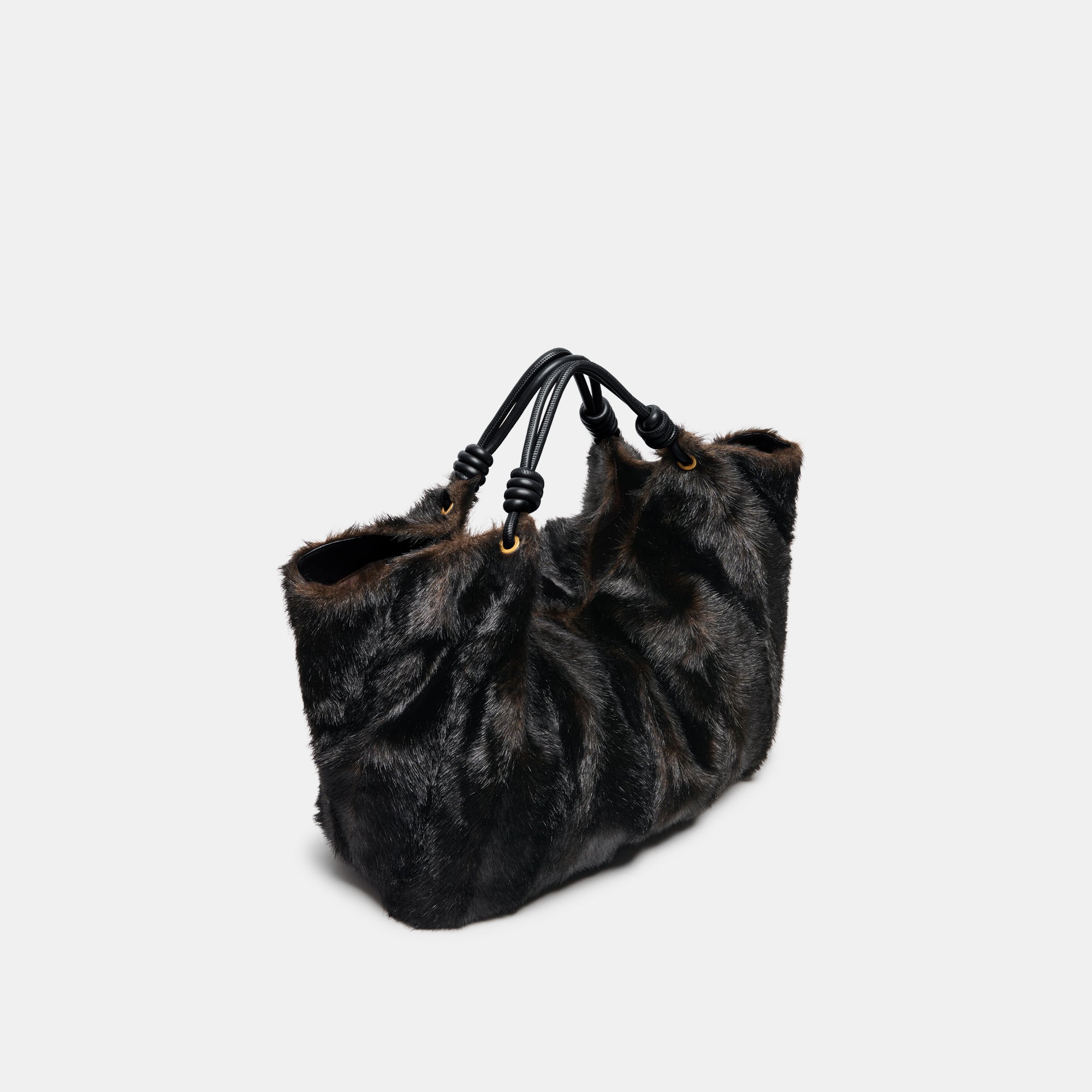 LILEE TOTE ESPRESSO FAUX FUR