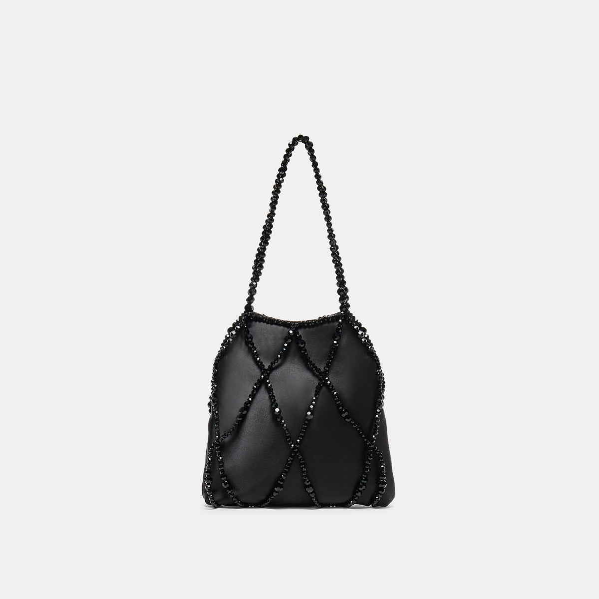 SERILDA HANDBAG BLACK SATIN