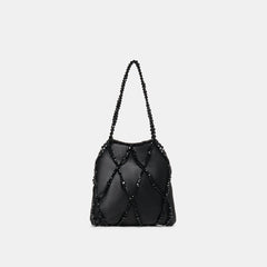 SERILDA HANDBAG BLACK SATIN