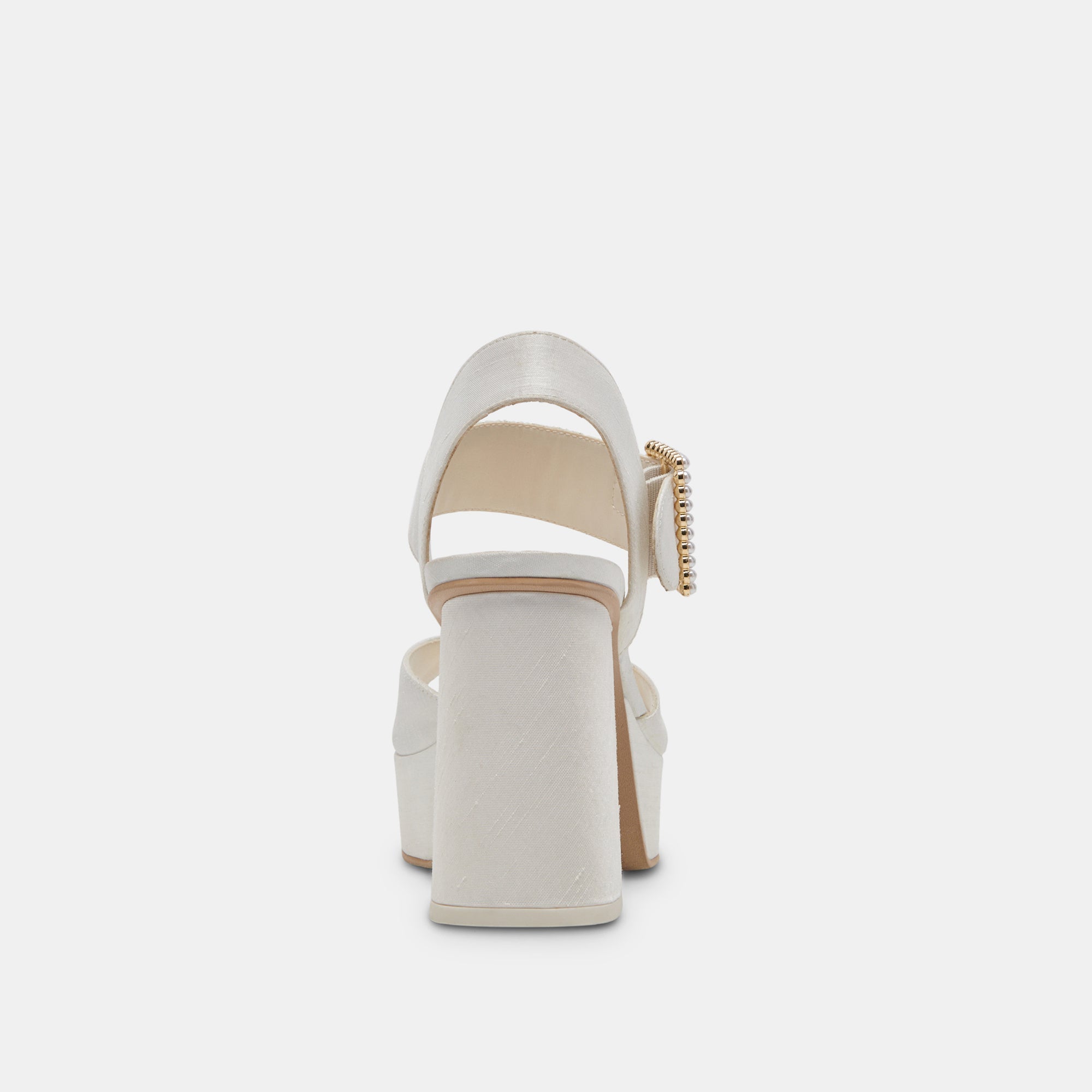 BOBBY PEARL HEELS WHITE PEARLS