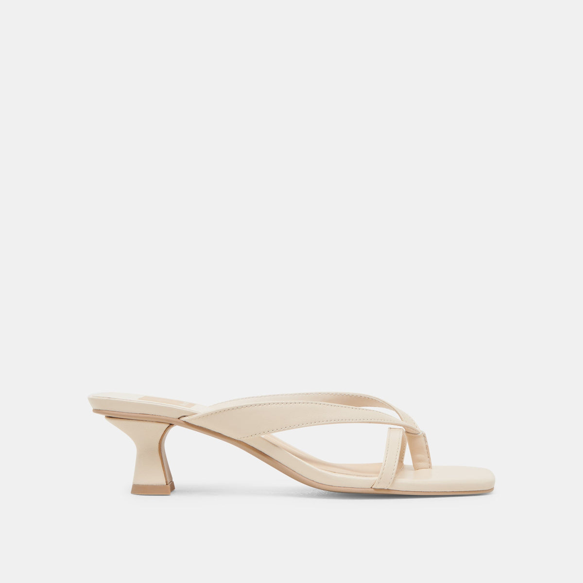 BREVEL WIDE HEELS BONE LEATHER