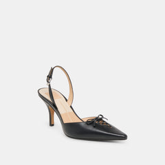 HAMYA HEELS BLACK LEATHER