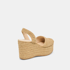 AKERA WEDGES NATURAL RAFFIA