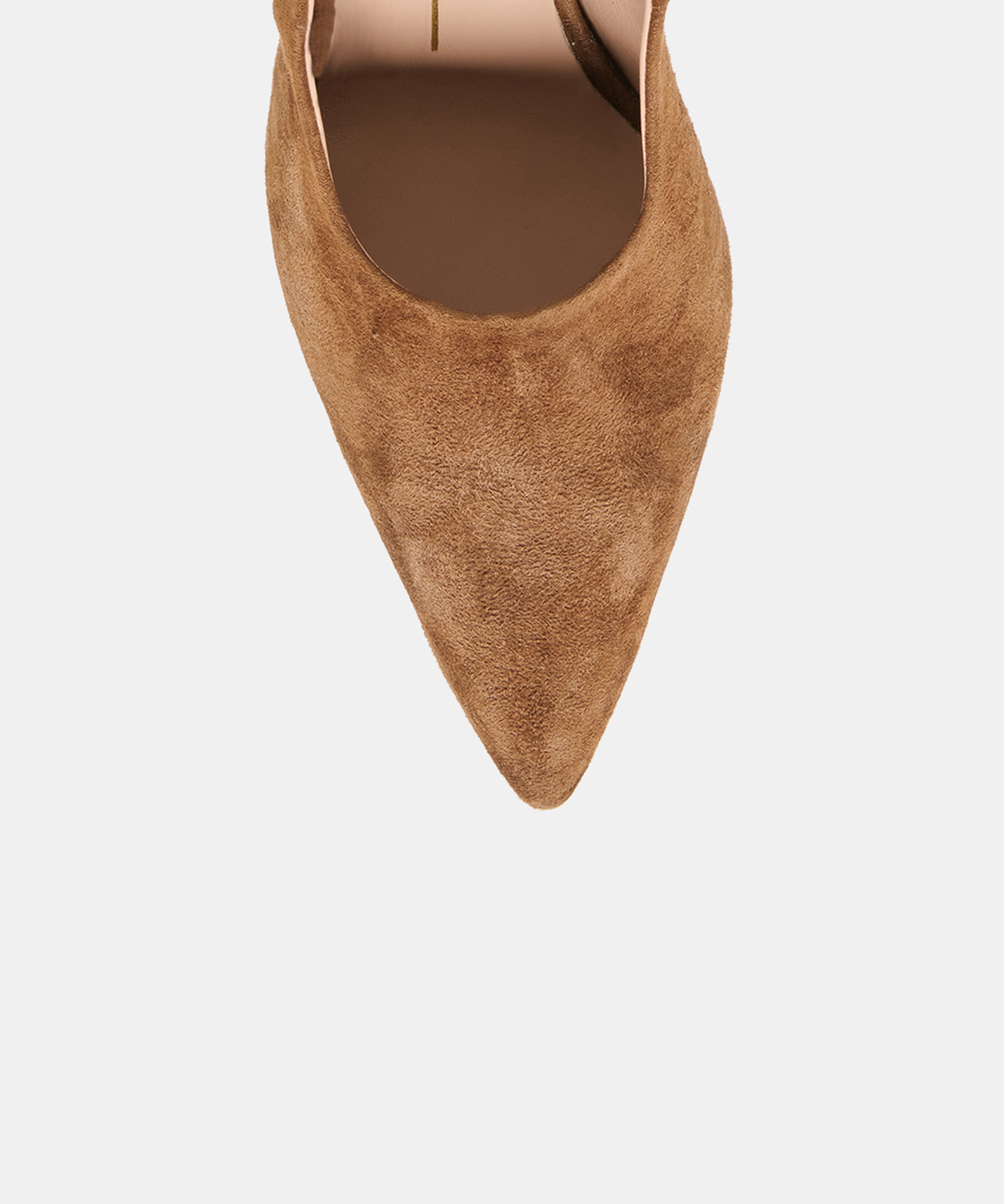 ALINNA HEELS BROWN SUEDE