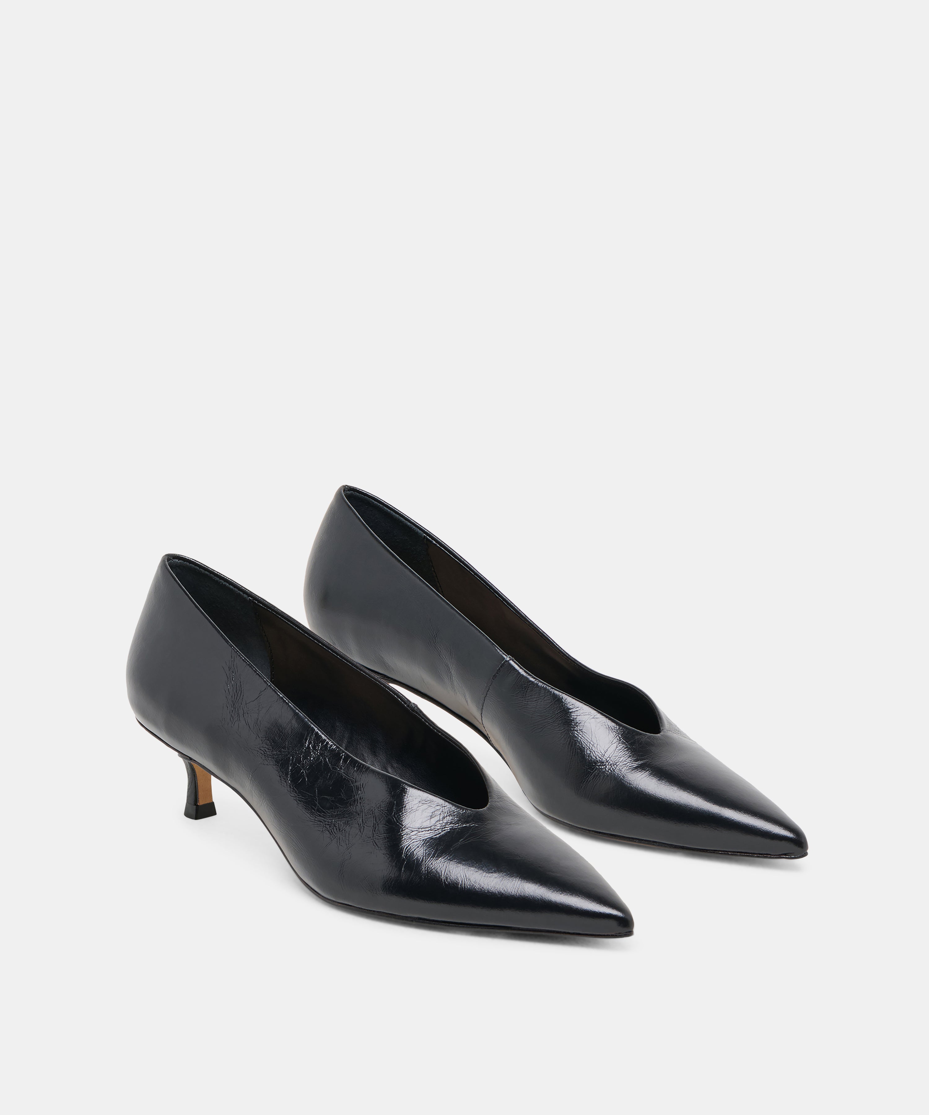 ALWYN HEELS MIDNIGHT CRINKLE PATENT