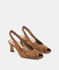 ANABEL HEELS COCOA SUEDE