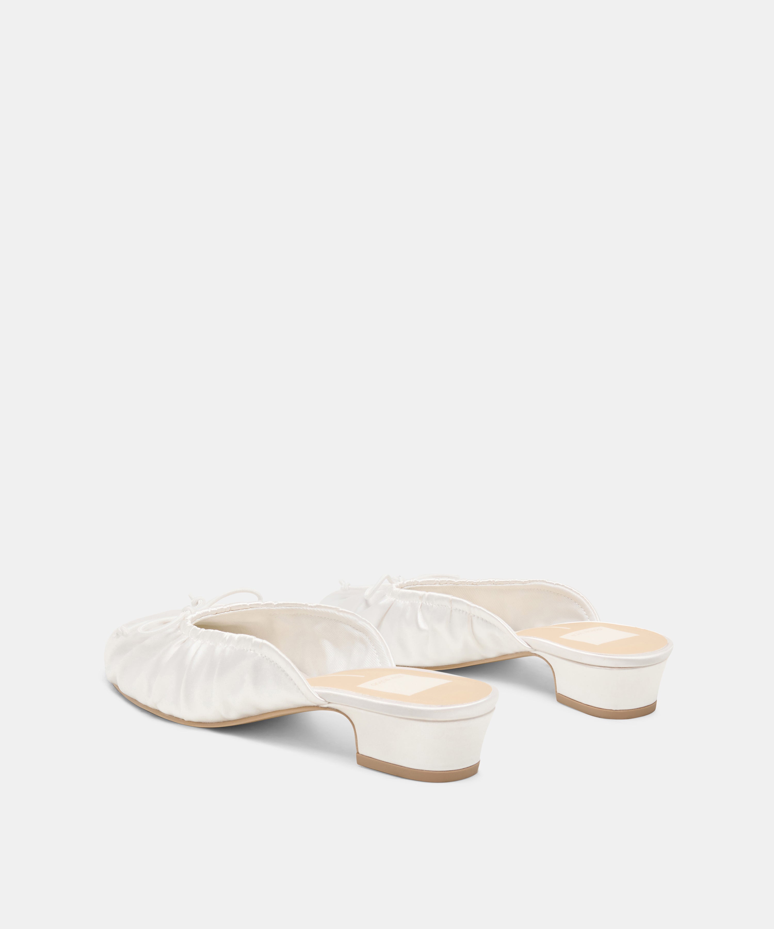ARDENA SATIN HEELS TRUE WHITE SATIN