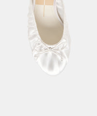 ARDENA SATIN HEELS TRUE WHITE SATIN