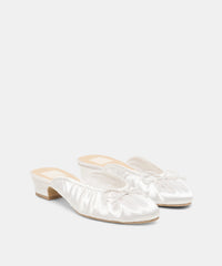 ARDENA SATIN HEELS TRUE WHITE SATIN