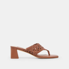 BARLO HEELS COGNAC WOVEN STELLA