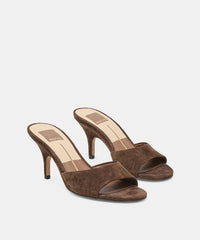 BELEN HEELS DK BROWN SUEDE