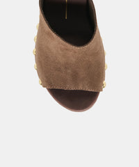 BIRK WEDGES DK BROWN SUEDE