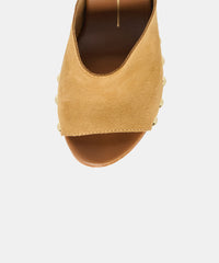 BIRK WEDGES TAN SUEDE