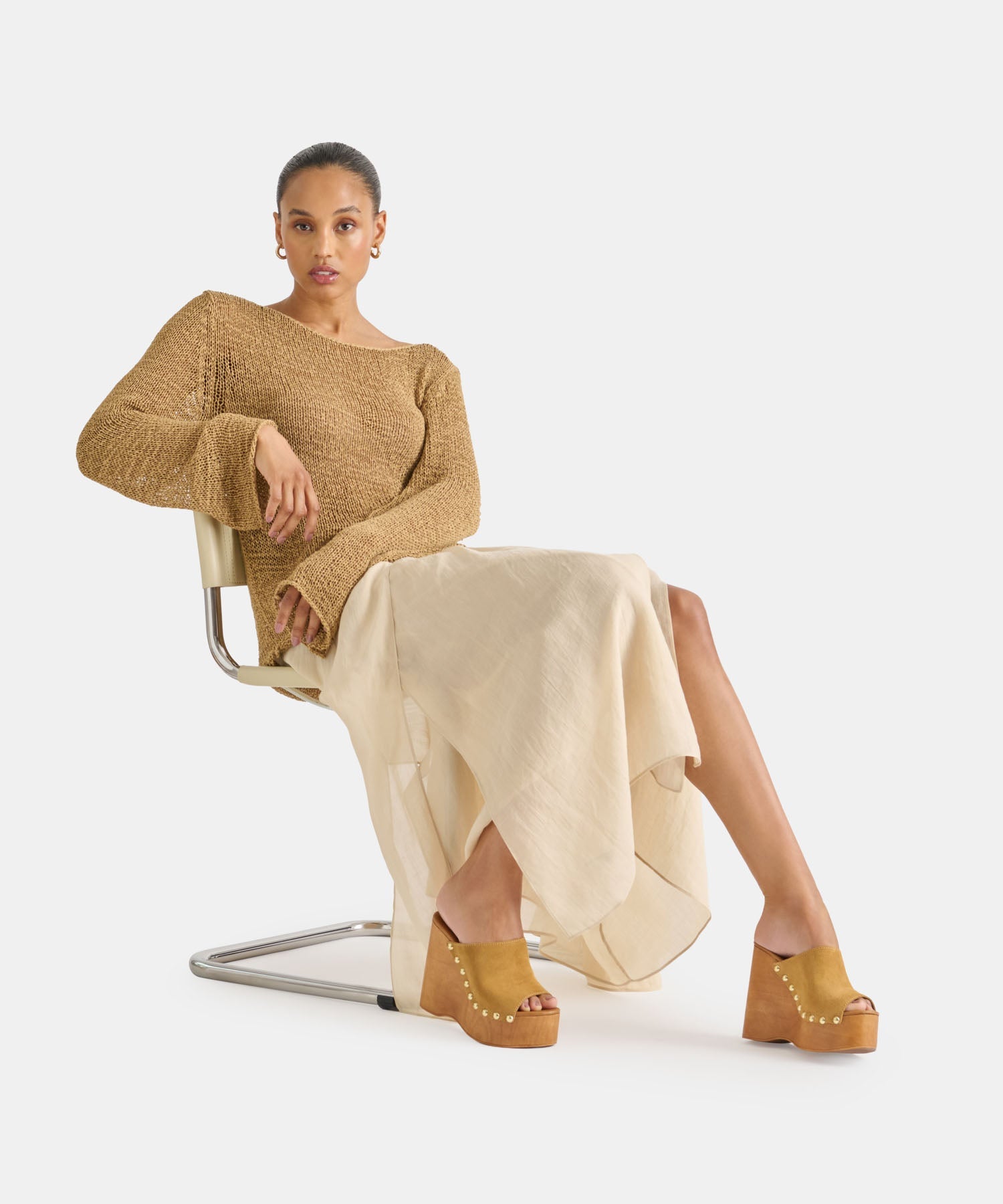 BIRK WEDGES TAN SUEDE
