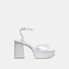 BRYLA HEELS WHITE SATIN