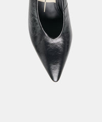 CAMERO WEDGES BLACK LEATHER
