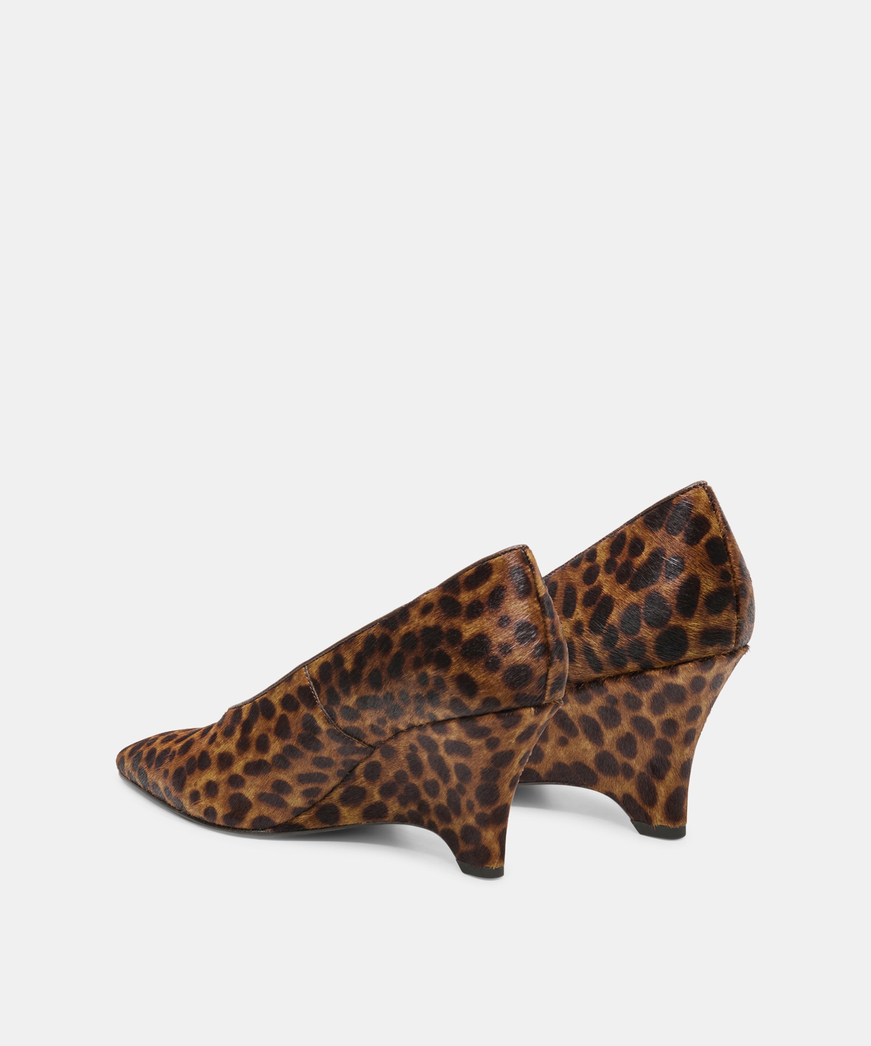 CAMERO WEDGES DK LEOPARD CALF HAIR