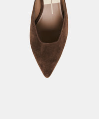 CAMY MULES DK BROWN SUEDE