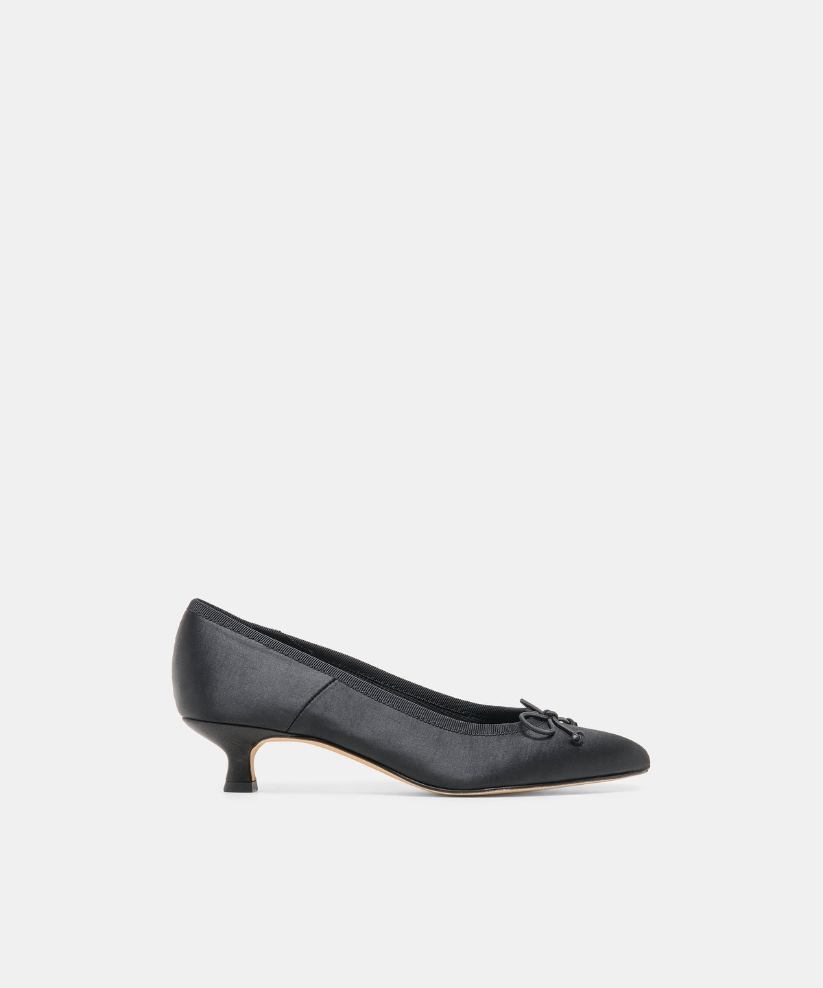 DAWSEN HEELS ONYX SATIN