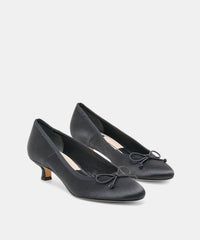 DAWSEN HEELS ONYX SATIN