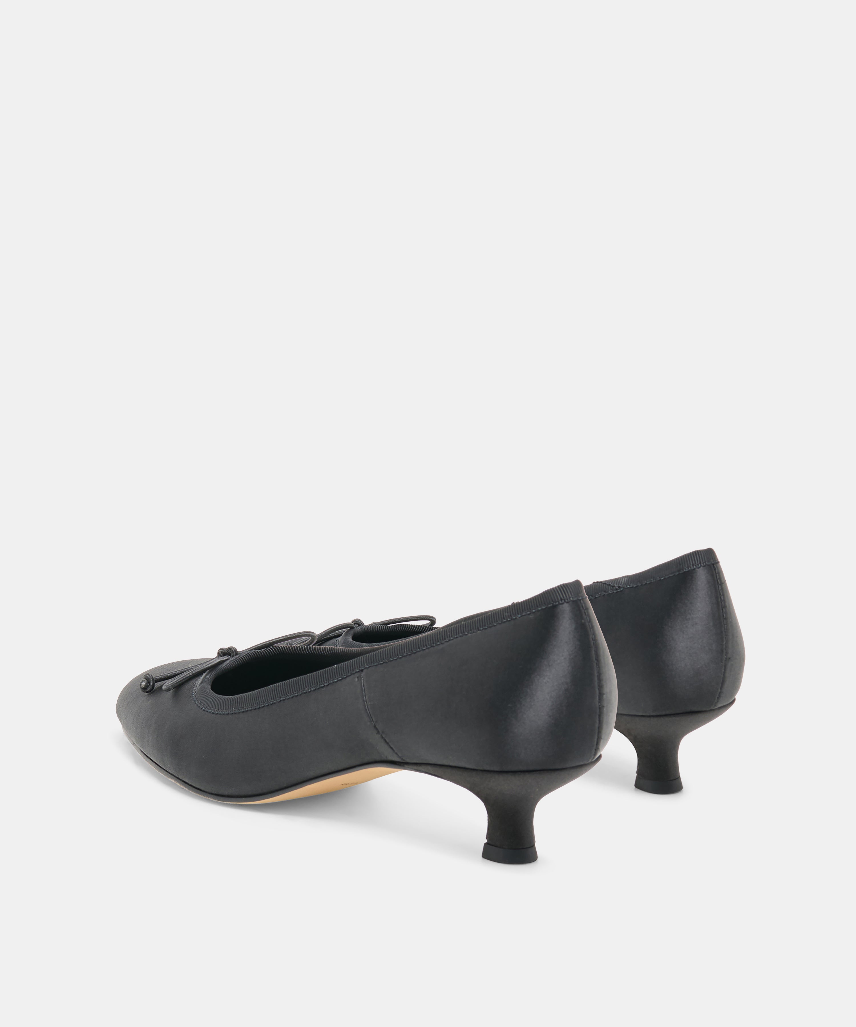 DAWSEN HEELS ONYX SATIN